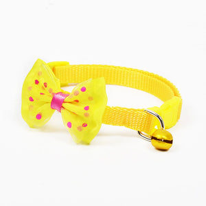 Pups! Bow Collar w/ Bell Charm - 8 colours available-Pups Closet